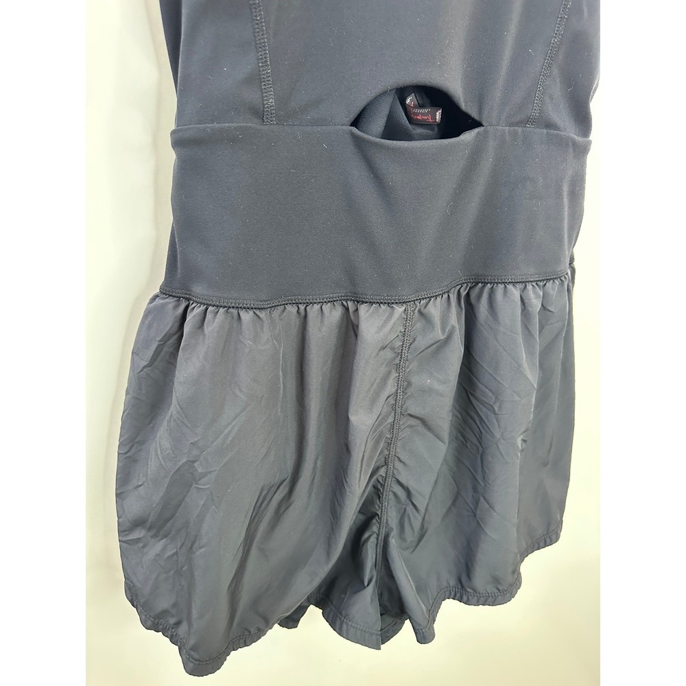 Free People FP Movement Righteous Runsie Black Pull On Romper Strappy Cutout L - Picture 15 of 16